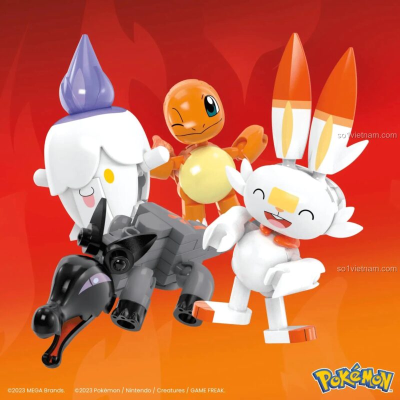 Nhân vật Pokémon Charmander, Scorbunny, Litwick, Houndoom