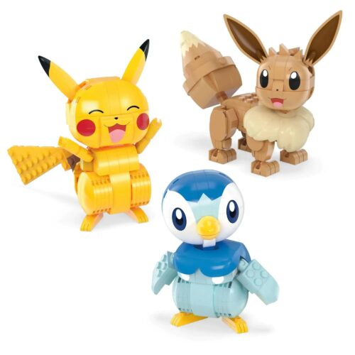 Bộ Lắp Ghép Pokémon: Pikachu, Eevee, Piplup (HWX16) - Mega Bloks - 583 Mảnh - Đồ chơi sáng tạo cho bé 7 tuổi