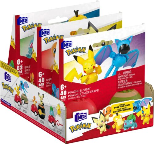 Bộ Lắp Ghép Pokeball 2 Mảnh Pokémon HXP11 Mega Bloks - Hộp sản phẩm