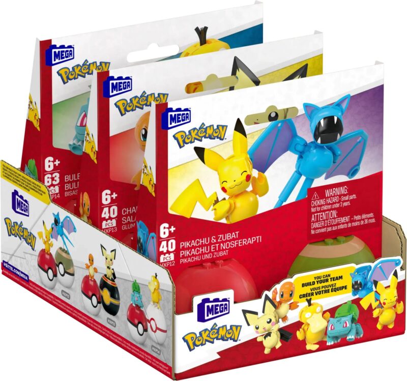 Bộ Lắp Ghép Pokeball 2 Mảnh Pokémon HXP11 Mega Bloks - Hộp sản phẩm