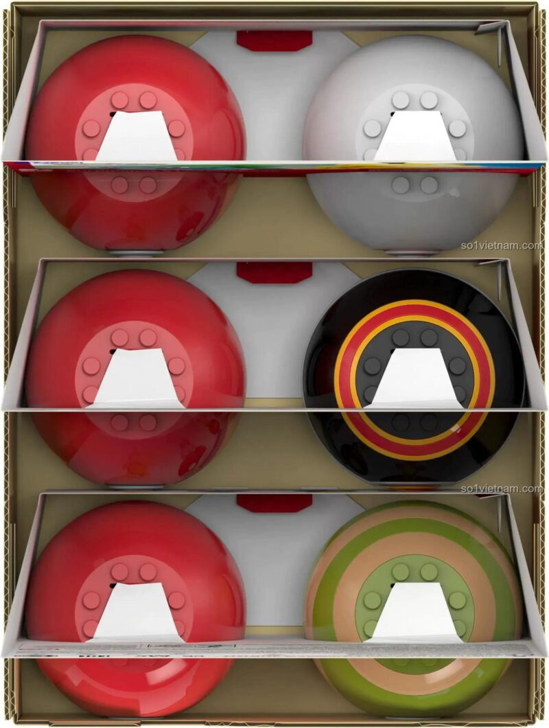 Bộ Lắp Ghép Pokeball 2 Mảnh Pokémon HXP11 Mega Bloks - Các quả Pokeball