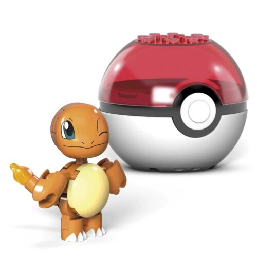 Mô hình Pokémon Charmander lắp ráp từ Mega Construx GVK62, kích thước 3.96cm, phù hợp cho bé 6 tuổi, đồ chơi giáo dục