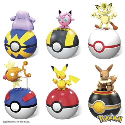Bộ đồ chơi Mega Construx HDN57 Pokémon Kanto Region Trainer Team với 6 Pokémon biểu tượng cho bé 6 tuổi