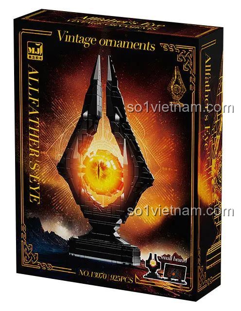 Hộp bộ lắp ghép Mắt Sauron Mei Ji Ji Mu 13070, mô hình trưng bày độc đáo có đèn LED, cho con trai 12 tuổi, giá tốt.