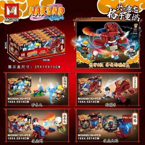 Bộ lắp ghép MG Blocks MG909 Naruto Cóc Tiên 4 mẫu, đồ chơi lắp ráp Ý Chí Hỏa Ảnh cho bé trai 6 tuổi, giá tốt
