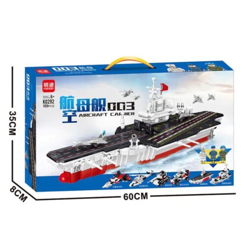 Mô hình Tàu sân bay 003 K0292 của hãng minGDi/LEIBAO, bộ lắp ghép 1150 mảnh, đồ chơi xây dựng tàu sân bay Fujian cho bé trai 6 tuổi, giá tốt, chất lượng cao, rèn luyện kỹ năng phối hợp tay mắt, tập trung chi tiết, kiên nhẫn, suy luận logic, sáng tạo ý tưởng, định hướng không gian, khéo léo ngón tay, quan sát, giải quyết vấn đề