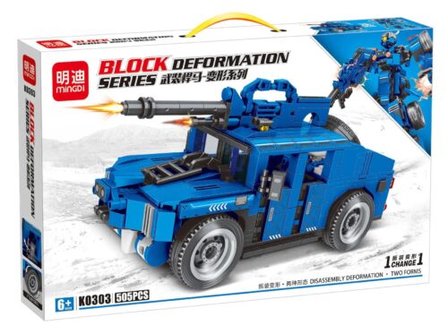 Bộ đồ chơi Xe Humvee Biến Hình Vũ Trang Mingdi K0303, mô hình quân sự biến hình độc đáo cho bé trai 6 tuổi, giá tốt.