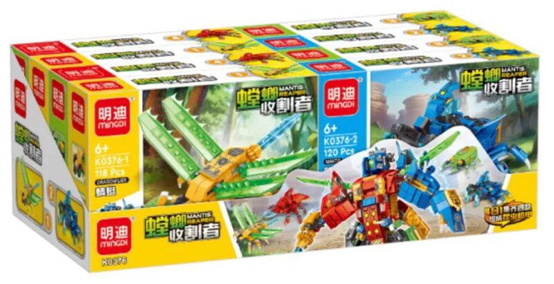 Bộ lắp ghép Mantis Reaper Mingdi K0376 hộp sản phẩm tổng thể, đồ chơi lắp ráp côn trùng biến hình cho bé trai 6 tuổi, giá tốt