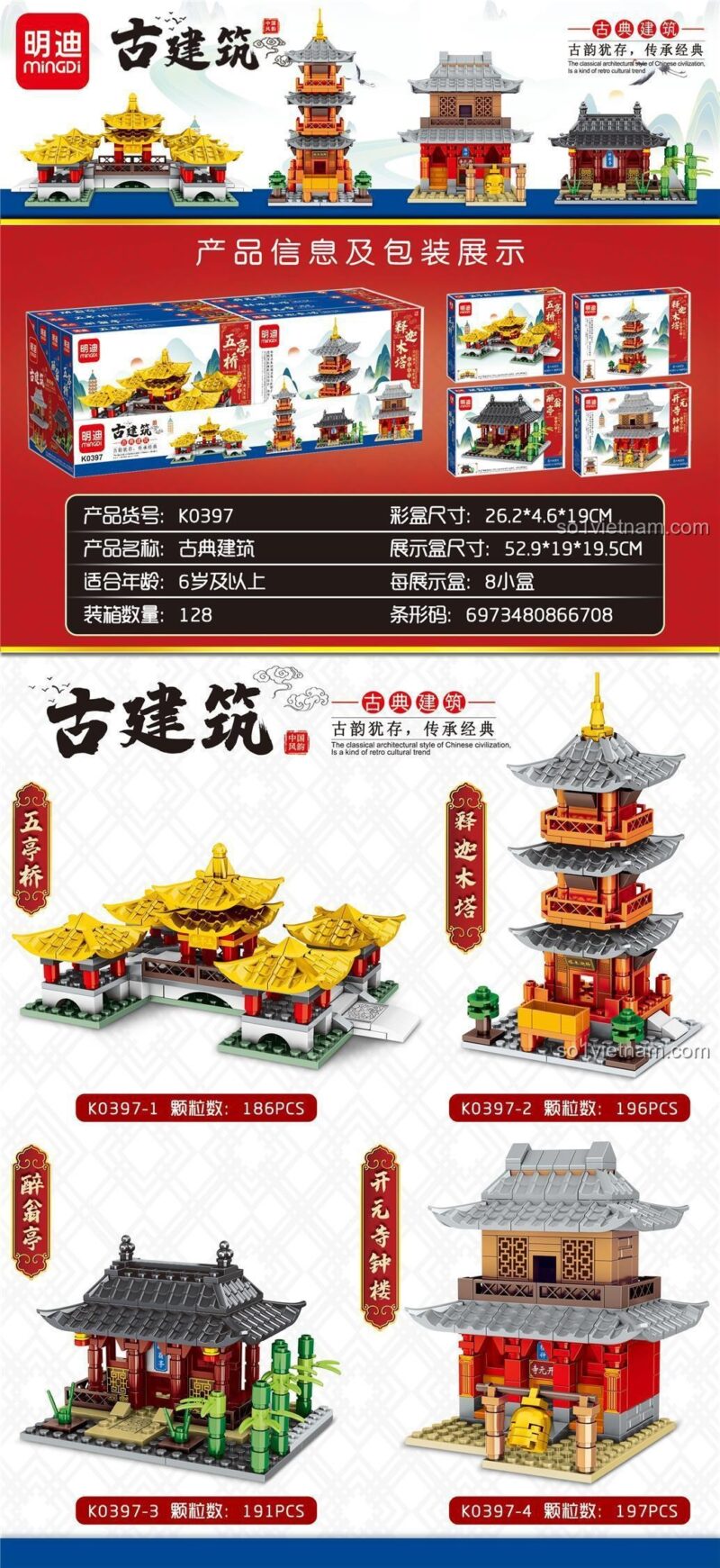 Thông tin sản phẩm bộ đồ chơi MingDi K0397
