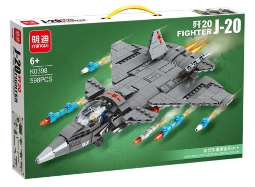 Bộ đồ chơi máy bay chiến đấu J-20 598 chi tiết cho bé trai 6 tuổi, mô hình máy bay quân sự hiện đại, tương thích LEGO®, giá tốt