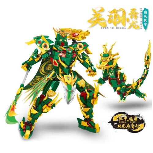 Cơ Giáp Quốc Phong Tuấn Phong Thanh Long Quan Vũ Vân Trường K0769 của minGDi LEIBAO, 543 mảnh, đồ chơi lắp ghép cho bé trai 6 tuổi
