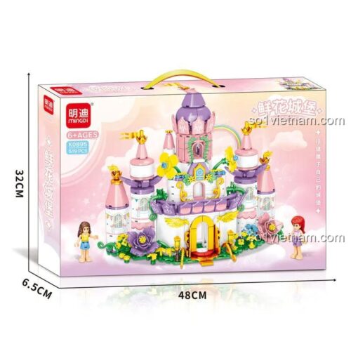 hộp đồ chơi lắp ghép Lâu đài Công chúa Mingdi K0895, đồ chơi xếp hình Lâu đài Hoa cho bé gái 6 tuổi giá rẻ