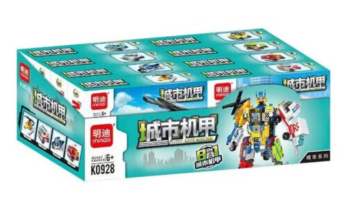 Hộp bộ lắp ghép Cơ giáp thành phố minGDi K0928, đồ chơi mô hình Robot biến hình linh hoạt cho bé trai 6 tuổi, giá tốt