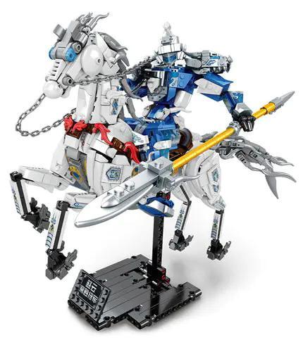 Bộ lắp ghép MingDi K2026 Triệu Vân Thiết Kỵ robot mech, 1267 mảnh, độ tuổi 6+, cho bé trai, mô hình chiến binh Tam Quốc