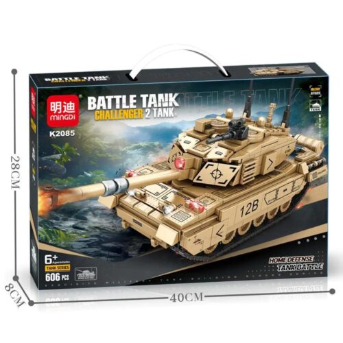 Bộ lắp ghép Xe tăng Challenger 2 Mingdi K2085 giá tốt cho bé trai 6 tuổi, mô hình quân sự chất lượng cao