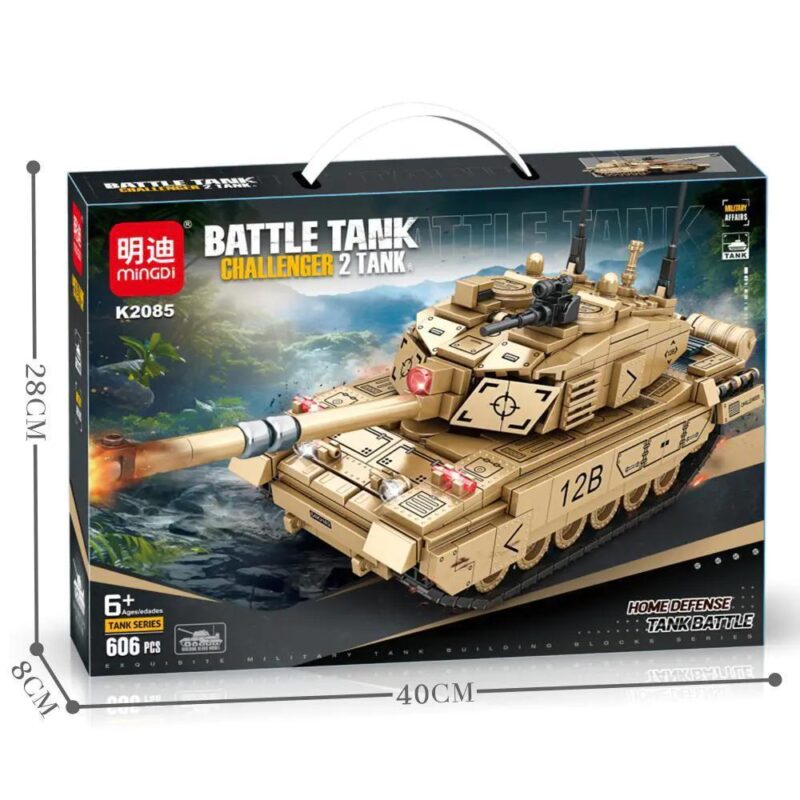 Bộ lắp ghép Xe tăng Challenger 2 Mingdi K2085 giá tốt cho bé trai 6 tuổi, mô hình quân sự chất lượng cao