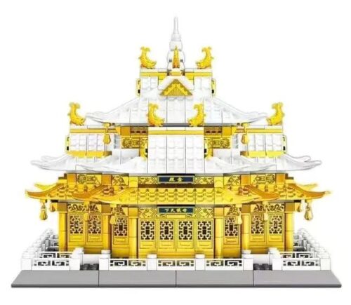 Bộ lắp ghép MingDi K3067 Kiến trúc Lão Quân Sơn, mô hình kiến trúc cổ đại, 1072 chi tiết, độ tuổi 6+, màu vàng, trắng, xám, giá tốt
