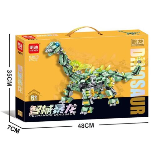 Bộ lắp ghép Cơ Giáp Khủng Long Bạo Long K3073 671 Mảnh - Đồ chơi mô hình khủng long bạo chúa cho bé trai 6 tuổi