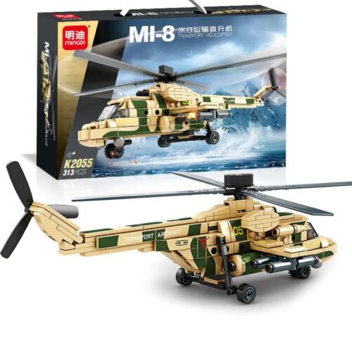 bộ lắp ghép Trực thăng Vận tải Mi-8 Mingdi K2055 giá tốt cho con trai 6 tuổi