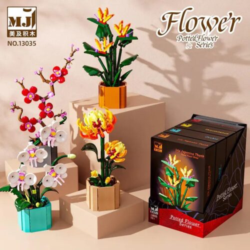 MJ 13035 Chậu Cây Hoa Lan bộ lắp ghép đồ chơi mô hình trang trí tinh xảo cho bé gái 12 tuổi