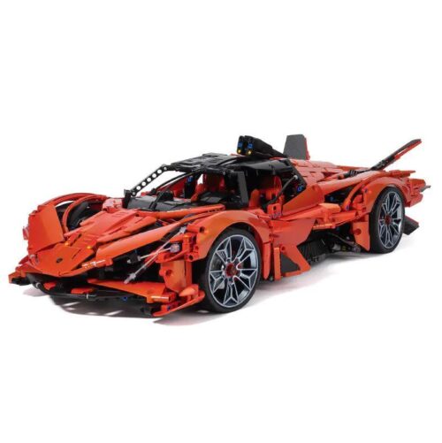 Mô hình siêu xe Apollo-Evo màu đỏ tỉ lệ 1:8, bộ lắp ghép Technic 3785 chi tiết, đồ chơi cho bé trai 8 tuổi