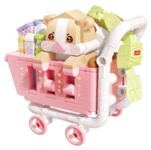 Bộ lắp ghép Moonlight 802024 Hamster trong xe đẩy mua sắm siêu cute, đồ chơi mô hình cho con gái 14 tuổi giá rẻ.