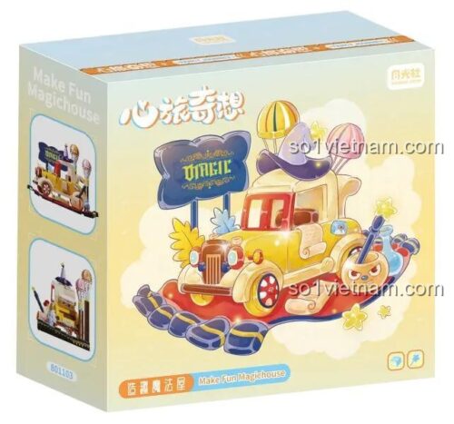 Hộp đồ chơi mô hình Chiếc Xe Cổ Tích 801103, món quà sáng tạo cho bé gái 14 tuổi.