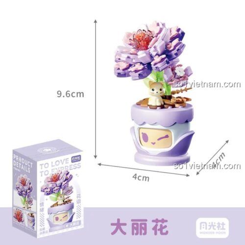 Kích thước Bộ Lắp Ghép Hoa Đại Lý Tình Cảm 月光社 804427 - Mô hình hoa trang trí độc đáo, thay đổi biểu cảm, dành cho nữ 14 tuổi, giá tốt