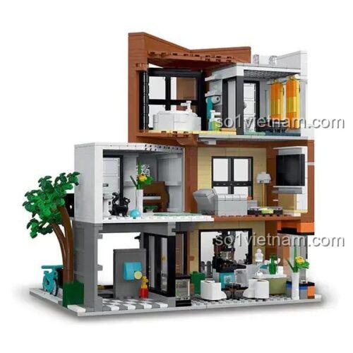 MORKMODEL 20120 Căn hộ Thành phố - Bộ lắp ghép với nội thất đầy đủ, 1399 mảnh, độ tuổi 12+, phù hợp cho cả bé trai và bé gái, giá tốt