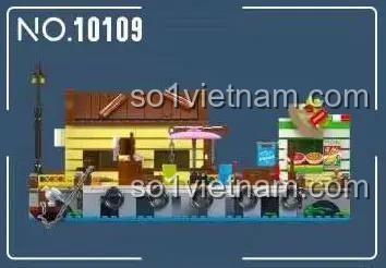 Mould King 10109 Bến Tàu Bốc Dỡ Hàng, bộ lắp ghép cảng biển 821 chi tiết, đồ chơi xây dựng cho bé trai 8 tuổi