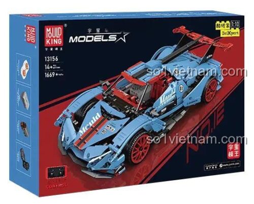 Hộp đồ chơi mô hình Mould King 13156, bộ xếp hình 1669 chi tiết Siêu xe Apollo IE, quà tặng sáng tạo.