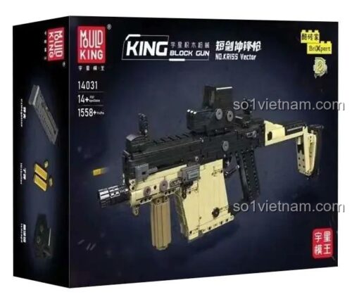 Hộp đồ chơi lắp ráp Mould King 14031 Súng KRISS Vector, bộ xếp hình súng tiểu liên cho bé trai 14 tuổi, chất lượng cao