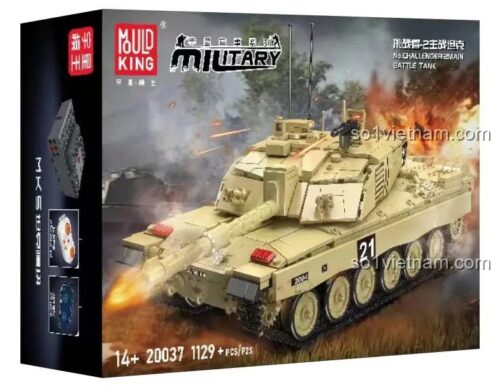 Hộp đồ chơi Mould King 20037 Xe tăng chiến đấu chủ lực Challenger 2