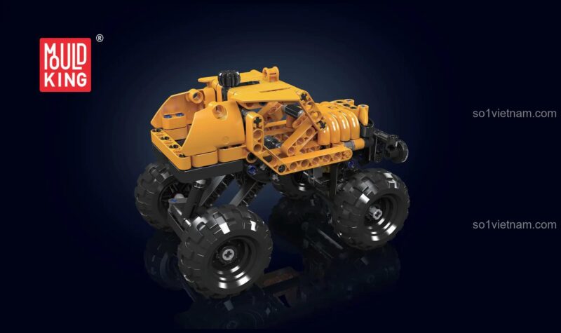 Mould King 24018 Xe địa hình Offroad Vehicle màu vàng đen, thiết kế Technic, bánh xe lớn, 246 chi tiết, đồ chơi lắp ghép cho bé trai 8 tuổi