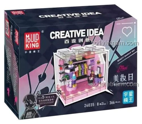 Hộp đồ chơi mô hình Mould King 24035 Cửa hàng mỹ phẩm, bộ lắp ghép Tiệm trang điểm cho con gái 8 tuổi, chất lượng cao, giá rẻ.
