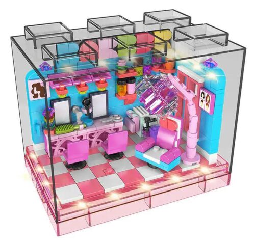 bộ đồ chơi Tiệm Làm Tóc Mould King 24037 có đèn LED, mô hình trưng bày đẹp cho con gái 8 tuổi giá tốt