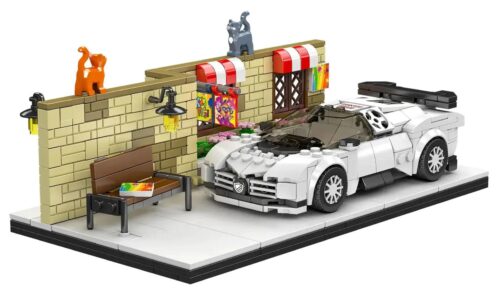 Bộ lắp ghép Bugatti Centodieci Mould King 24065 giá tốt, mô hình cảnh quan đường phố với siêu xe trắng tinh xảo cho bé trai 8 tuổi phát triển tư duy.