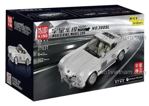Hộp đồ chơi mô hình Mould King 27037 Xe hơi cổ Mercedes-Benz 300SL, quà tặng sinh nhật ý nghĩa cho con trai.