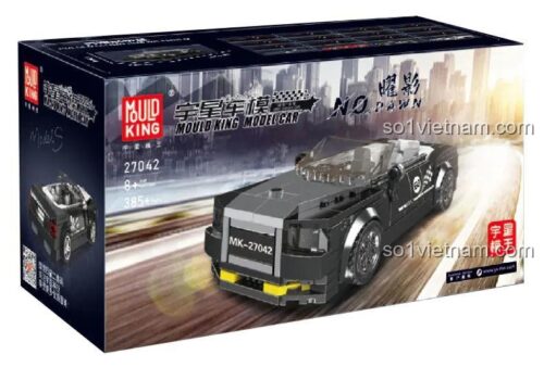 Hộp sản phẩm Mould King 27042 Rolls-Royce Dawn, đồ chơi mô hình xe mui trần cho bé trai 8 tuổi, chất lượng cao.