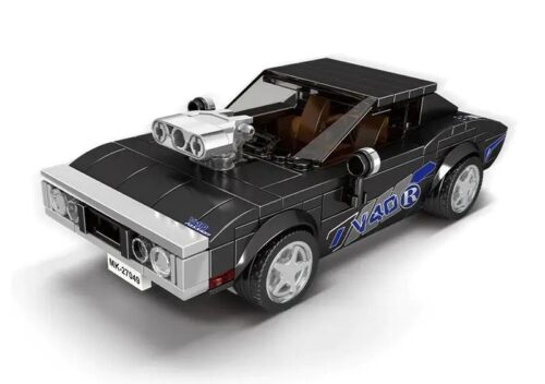 bộ lắp ghép Dodge Charger RT Mould King 27049, mô hình xe đua thể thao màu đen, dành cho con trai 8 tuổi, giá tốt.
