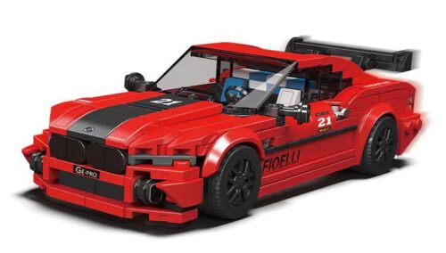 Bộ lắp ghép BMW M8 Mould King 27072, mô hình xe đua thể thao màu đỏ đen, phù hợp bé trai 8 tuổi, giá tốt.