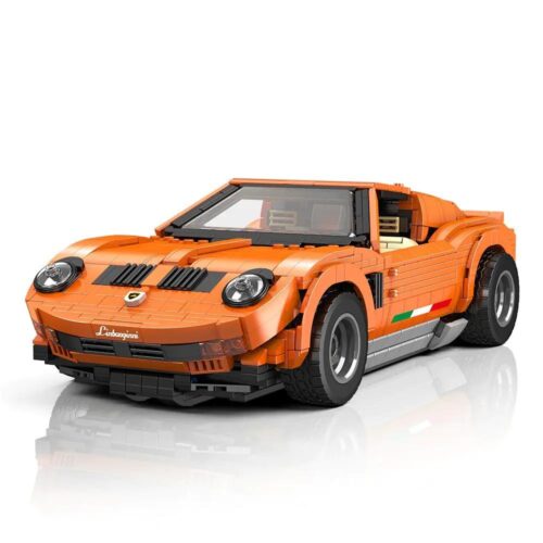 Mô hình xe Lamborghini Miura màu cam, bộ lắp ghép MouldKing 10116, xe thể thao 1607 chi tiết, đồ chơi cho bé trai 14 tuổi, giá tốt