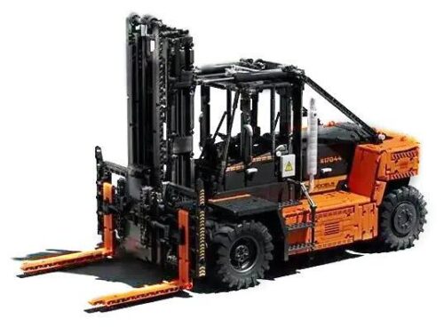Bộ lắp ghép Xe Nâng Hàng Hạng Nặng MouldKing 17044 tỉ lệ 1:6, màu cam đen, điều khiển từ xa, phù hợp bé trai 14 tuổi, giá tốt.
