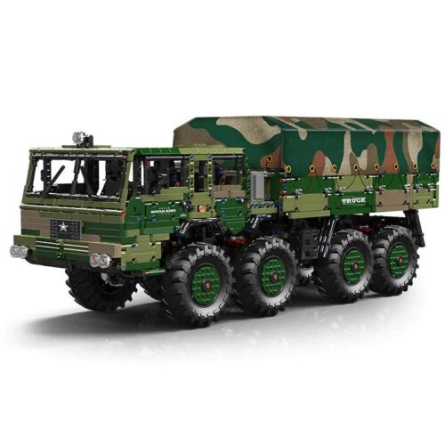MouldKing 20040 Xe quân sự Tatry KOLOS 8x8 màu xanh lá, bộ lắp ghép xe tải quân sự 8 bánh, đồ chơi mô hình xe quân sự địa hình 8x8, 4733 chi tiết, cho bé trai 10 tuổi