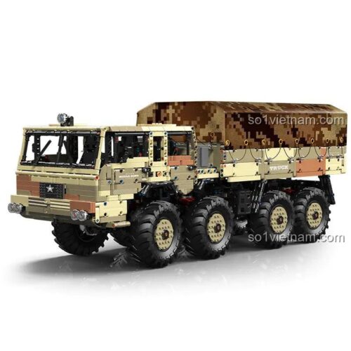 MouldKing 20040 Xe quân sự Tatry KOLOS 8x8 màu nâu, bộ lắp ráp xe quân sự 8x8, đồ chơi xây dựng xe quân sự 8x8, 4733 chi tiết, cho bé trai 10 tuổi
