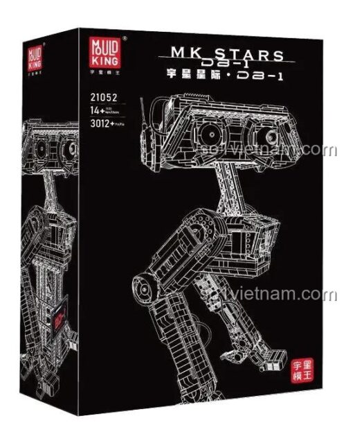 Hộp sản phẩm bộ đồ chơi MouldKing 21052 Robot DB-1, có hình ảnh minh họa robot và thông số kỹ thuật