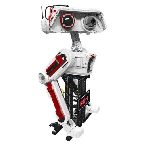 Mô hình Robot DB-1 lắp ráp từ bộ đồ chơi MouldKing 21052, chi tiết cao, màu trắng đỏ đen, có giá đỡ