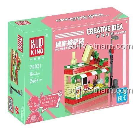 Hộp sản phẩm MouldKing 24031 MINI迷你：迷你披萨店