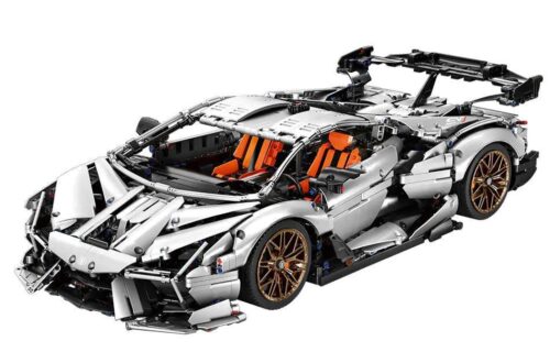 Bộ lắp ghép Siêu xe Lamborghini SVJ MOYU BLOCK MY88027 tỉ lệ 1:8, 3224 chi tiết, màu trắng bạc, dành cho con trai 8 tuổi, giá tốt.
