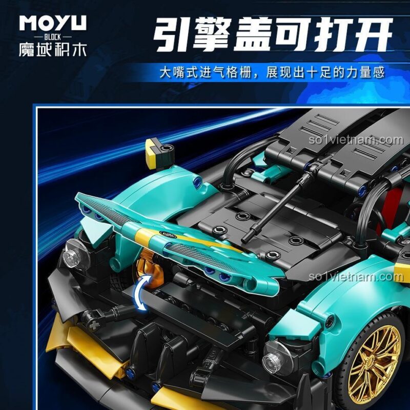 bộ lắp ghép Aston Martin Valkyrie MOYU BLOCK MY88321 mở nắp capo, đồ chơi mô hình siêu xe Aston Martin Valkyrie, mô hình xe đua Aston Martin Valkyrie chất lượng cao, đồ chơi lắp ráp siêu xe Valkyrie cho bé trai 8 tuổi giá tốt